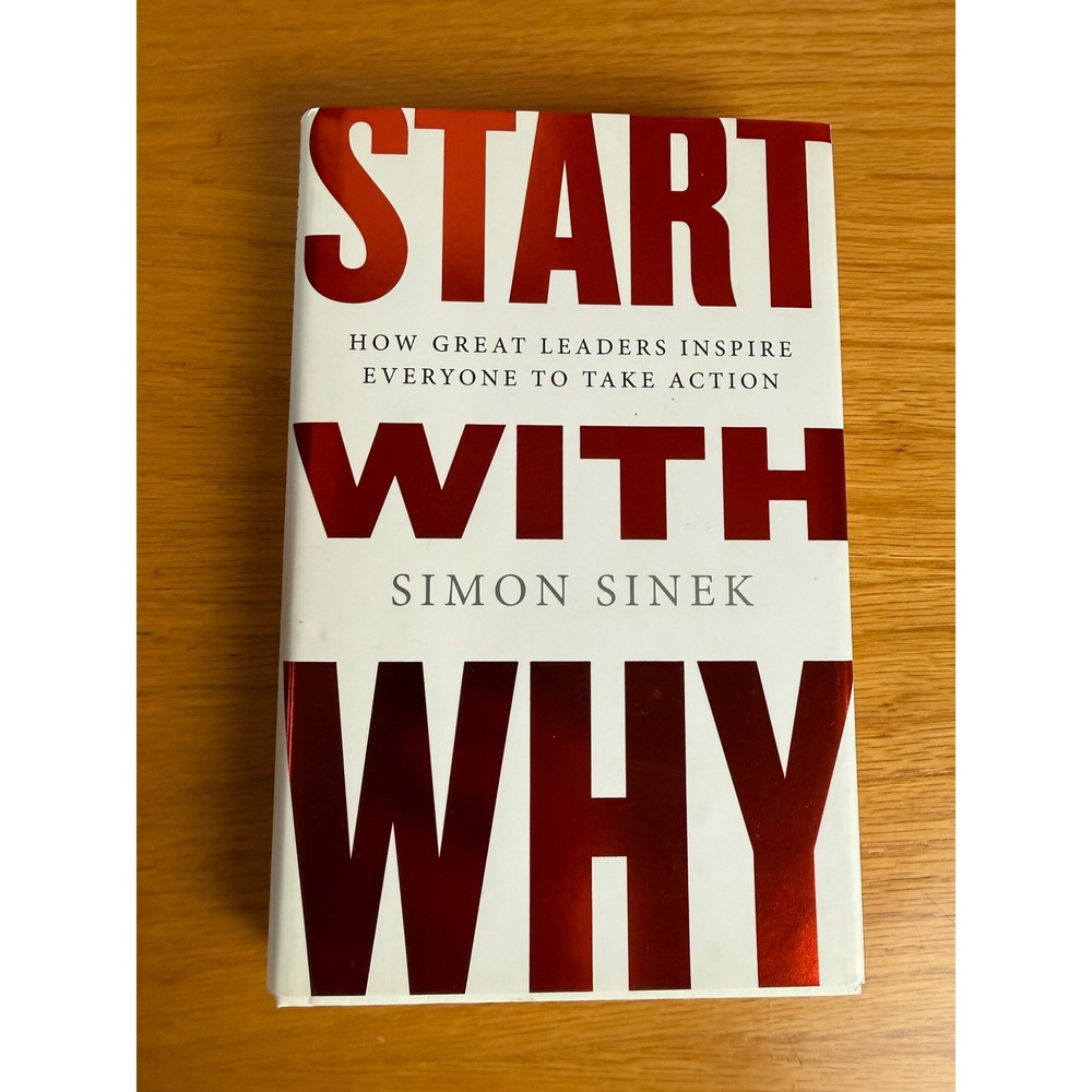 Used SIMON SINEK Start With Why Book Unisex White Red Hardcover